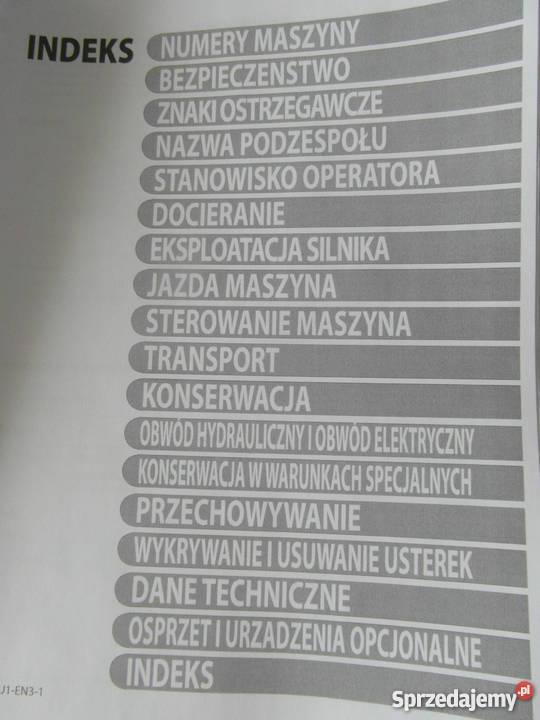 dtr instrukcja obsługi koparka hitachi ZX 2803 i Szczecin sprzedam