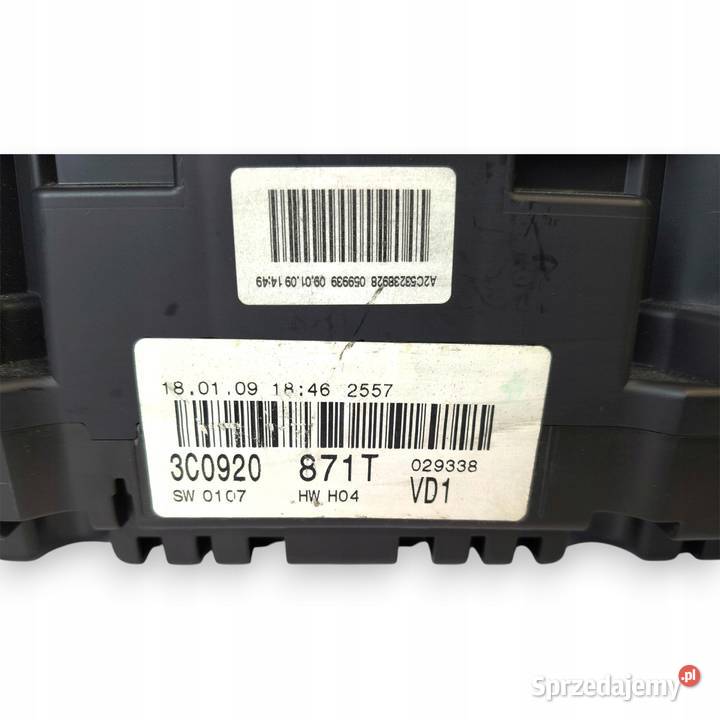 LICZNIK ZEGARY 3C0920871T VW Passat B6 20 TDI lubelskie Chełm