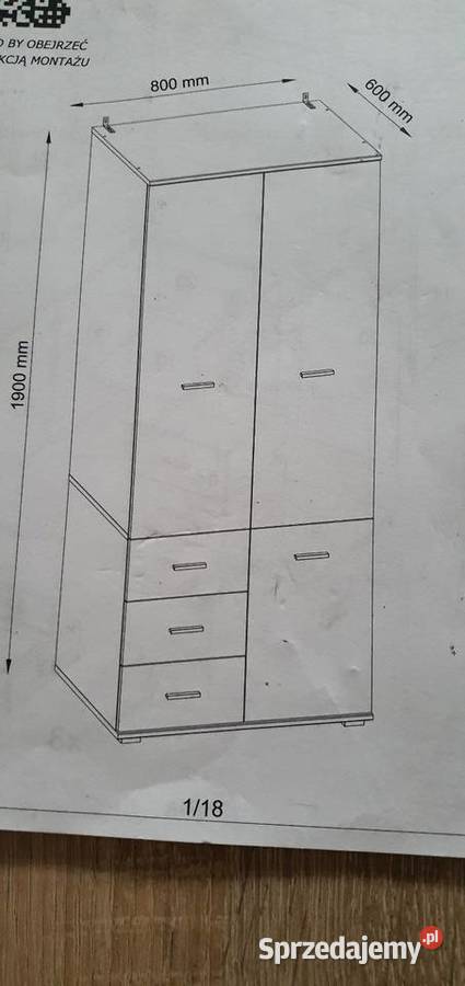 Szafa ubraniowa dąb Olsztyn sprzedam