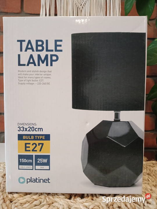 Platinet lampka stołowa nocna kubik geometryczny Łódź