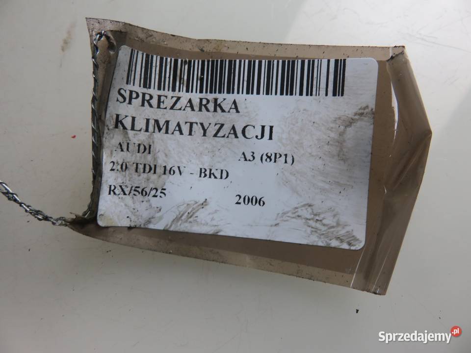 KOMPRESOR KLIMATYZACJI AUDI A3 8P1 20 TDI PD 16V osobowe Części samochodowe