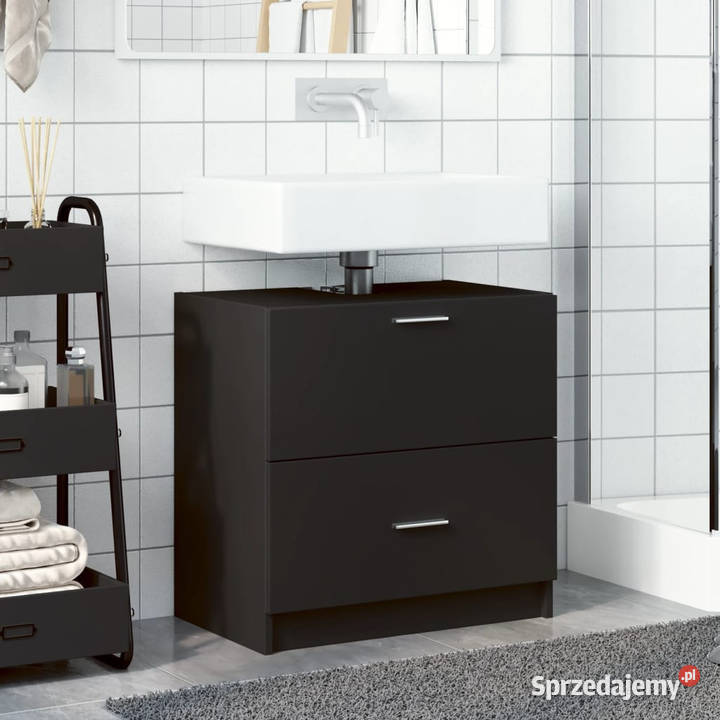 Szafka pod umywalkę czarna 59x37x59 WM848109 Warszawa