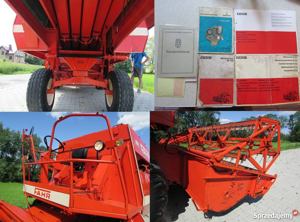 Kombajn zbożowy FAHR M750 z Austrii bizon claas małopolskie Miechów