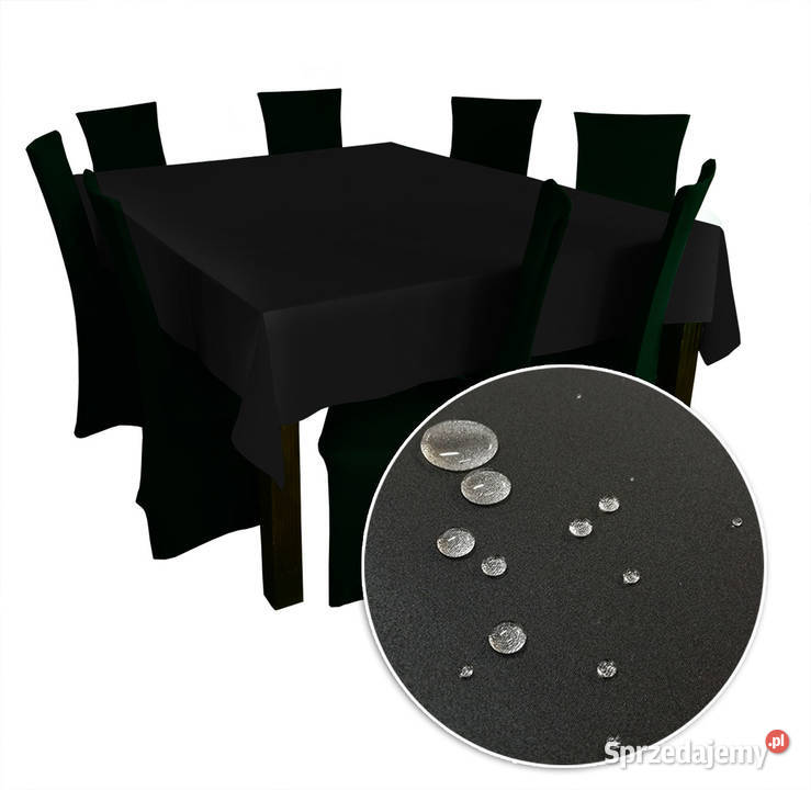 Czarny Obrus Plamoodporny MPO różne rozmiary Radom