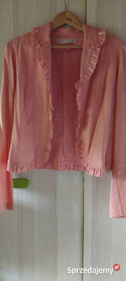 Żakiet damskin w kolorze koralowym Inny materiał Lublin