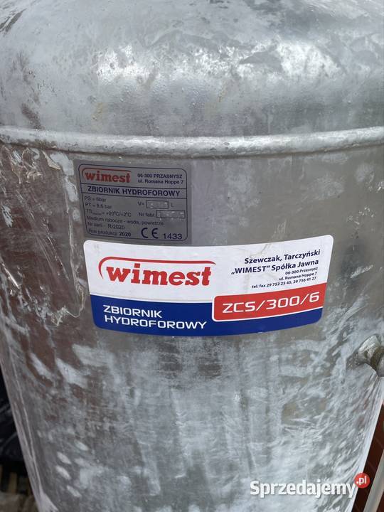 Hydrofor Zbiornik Hydroforowy Wimes 300l ocynk Bielsko-Biała