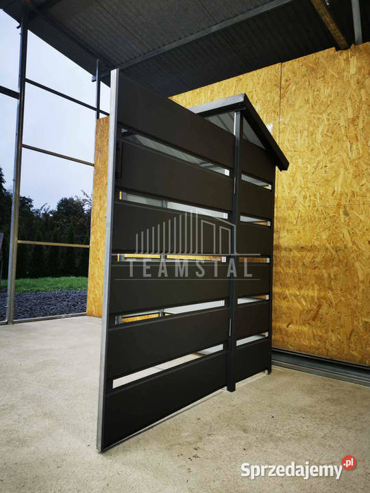 Wiata śmietnikowa spad tył 09x05m Antracyt Cieszyn