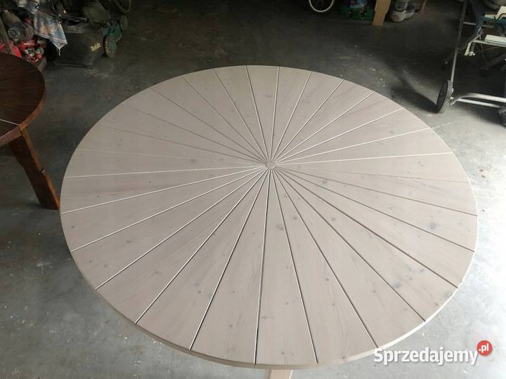 Stół ogrodowy okrągły 200 190 180 170 160 150 wielokolorowy Dębica