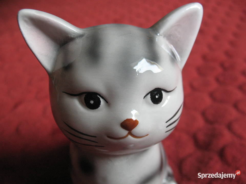 KOT pręgowany 14 x 11 x 8 Figurka z porcelany Siedlce
