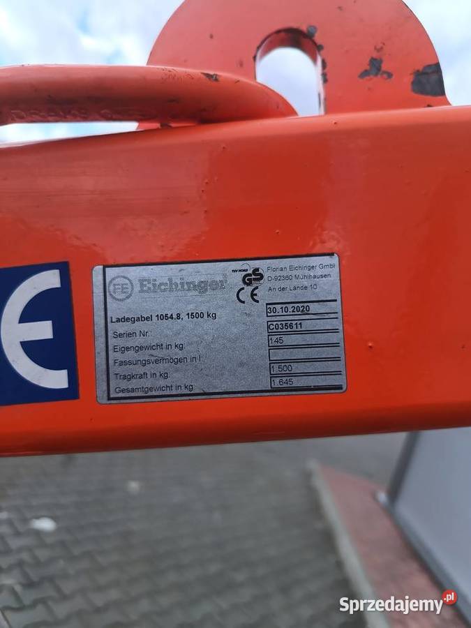 Widły do palet automatyczne 15t EINCHINGER Masłomiąca
