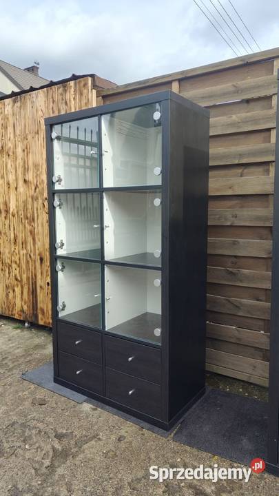 Regał IKEA Kallax 4x2 czarnobrąz mazowieckie Warszawa sprzedam