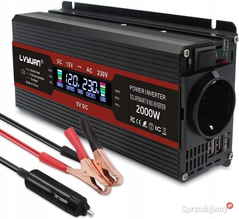 LVYUAN PRZETWORNICA NAPIĘCIA 12V 220V 2000W Zawiercie