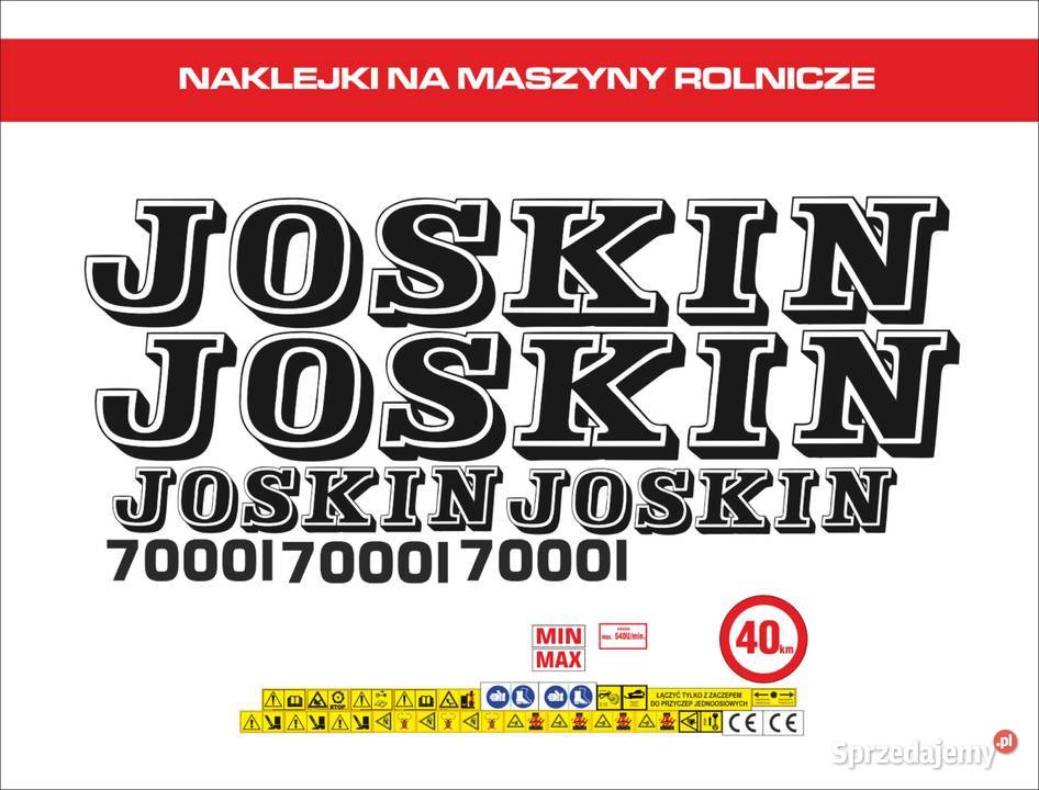 Naklejki beczka JOSKIN każdy model MOCNE ODPORNE wielkopolskie Pleszew sprzedam