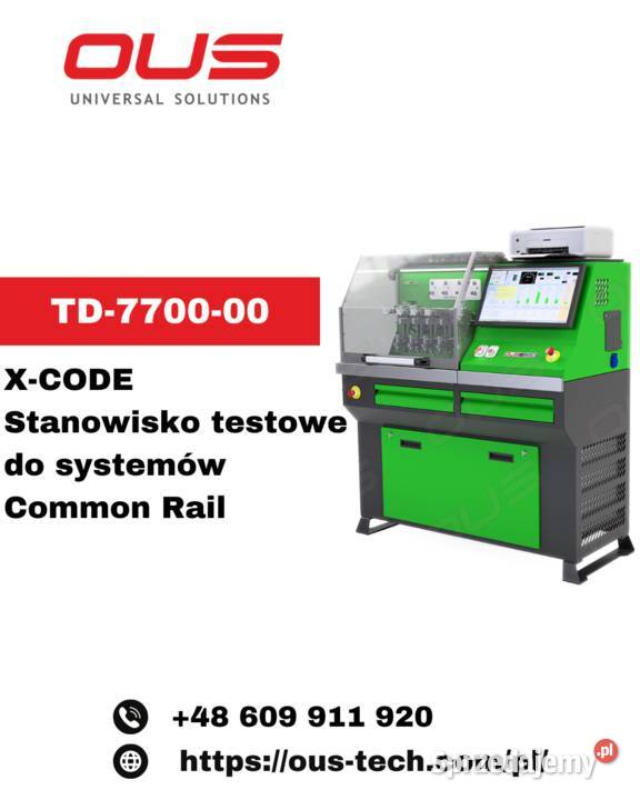 TD-7700-00 X-CODE STÓŁ PROBIERCZY 2500 BAR OUS 4 wtryski Warszawa