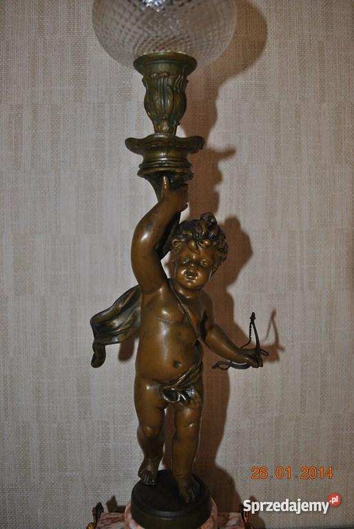 XIXwieczna figuralna lampa naftowa