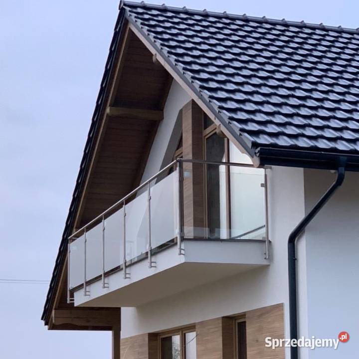 Balustrada Barierka Szklana ze Stali Nierdzewnej Gdów