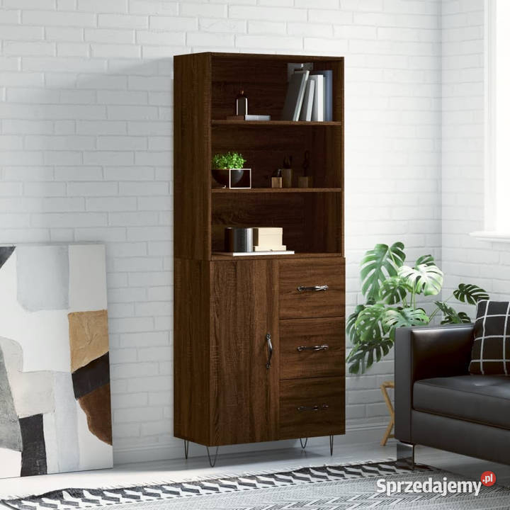 Witrynka brązowy dąb 695x34x180 materiał Warszawa