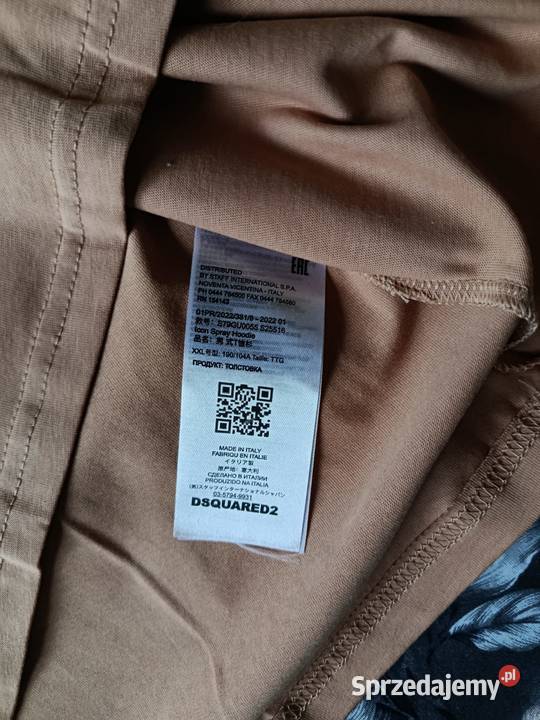 Tshirt męski bawełniany Dsquared2 ciemnobeżowy podlaskie