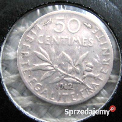 Francja 50 Centimes 1912r Numizmatyka Numizmatyka Kalisz