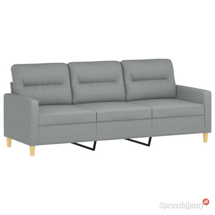 3osobowa sofa z podnóżkiem jasnoszara 180 Warszawa