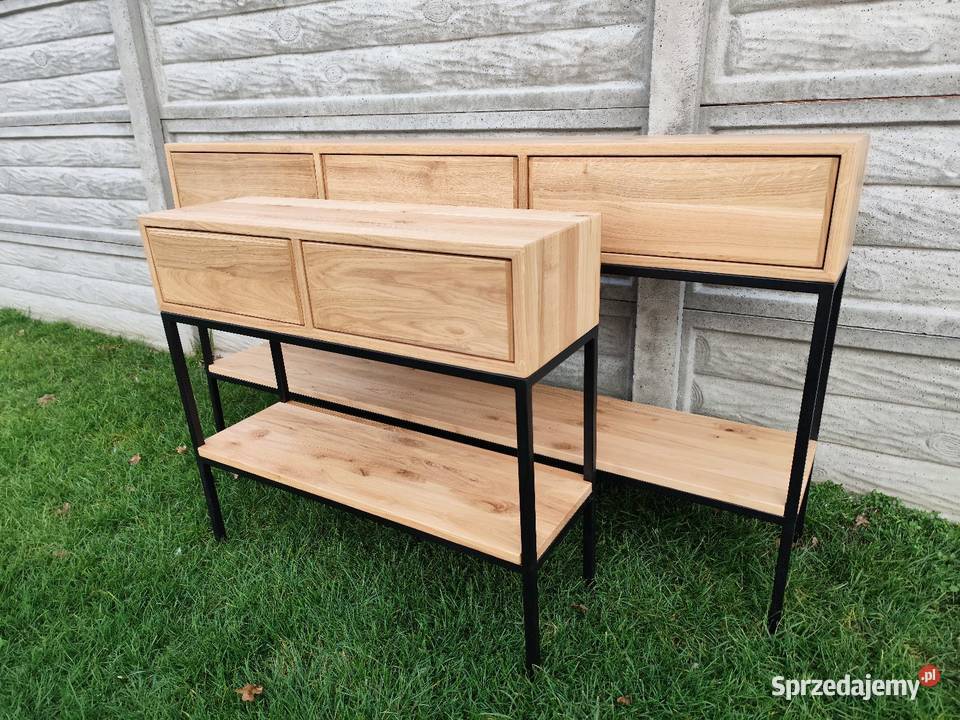 Konsola dębowa loft łódzkie Zduńska Wola