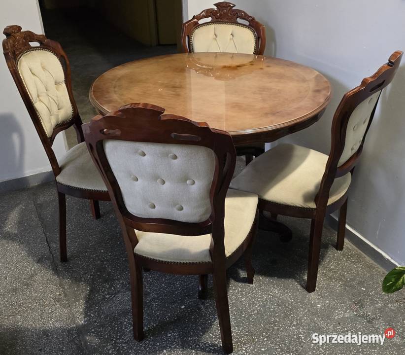 Sprzedam Stół okrągły 4 Krzesła styl