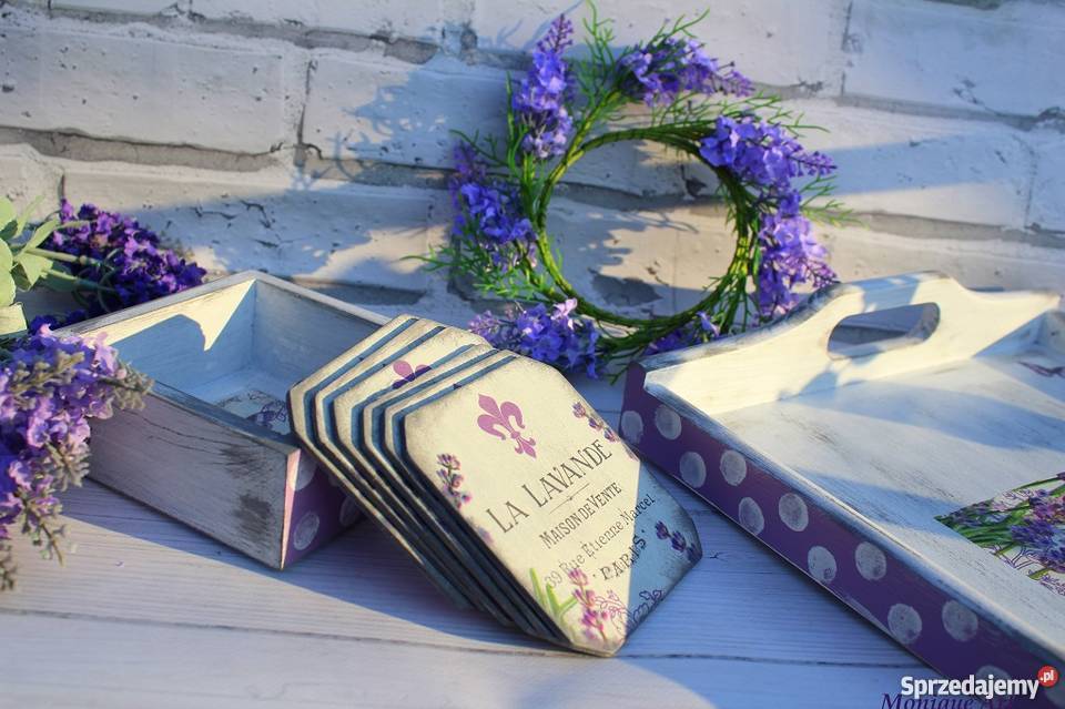 PODKŁADKI LAWENDA SHABBY CHIC PROWANSJA sprzedam