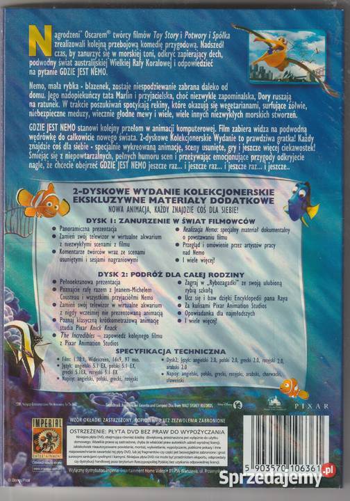 Gdzie jest Nemo Wydanie kolekcjonerskie DVD Filmy