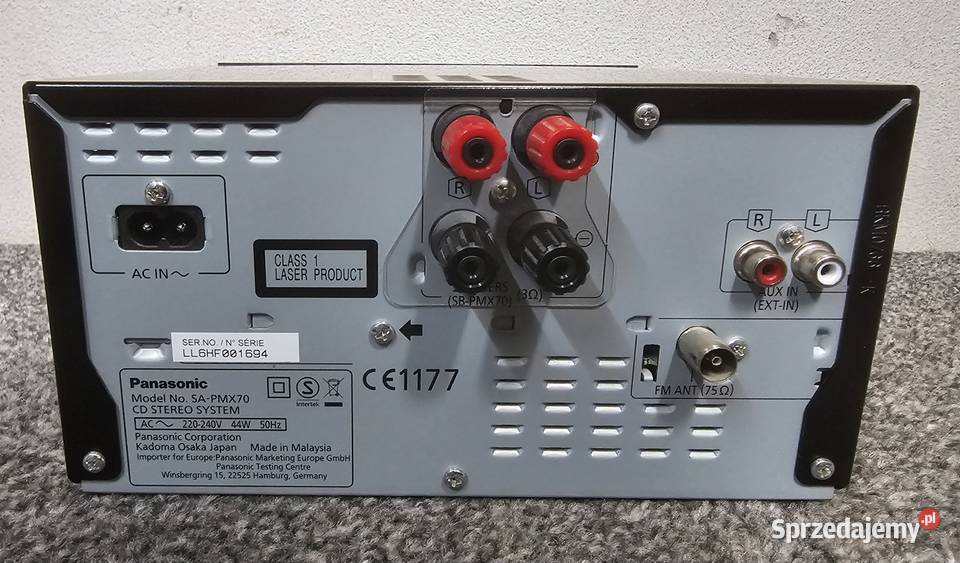 Wieża Panasonic SCPMX70 Bluetooth USB CD wysyłka małopolskie Kraków sprzedam