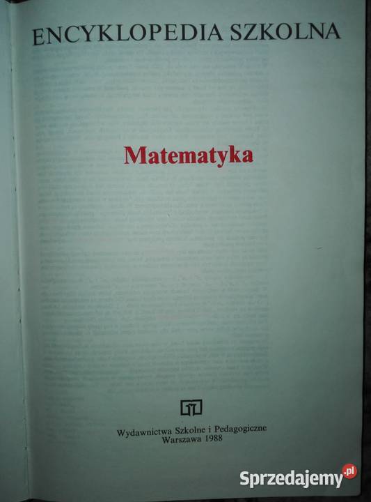 Encyklopedia szkolna MATEMATYKA wysyłka Książki naukowe i popularnonaukowe