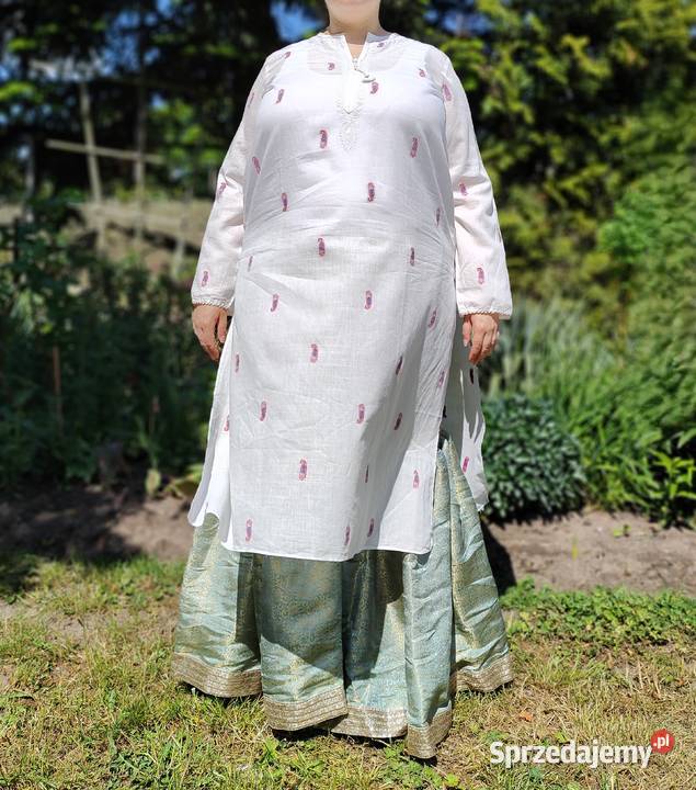 Długa tunika biała 3XL 46 bawełna sukienka Szczecin sprzedam