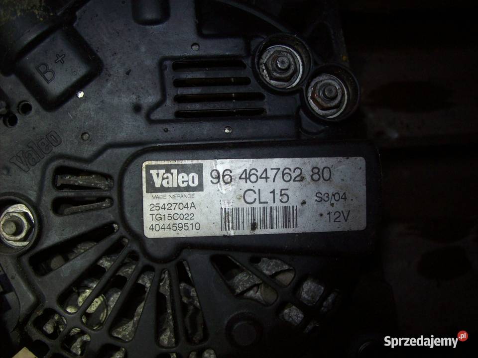Peugeot 206 14 HDI Alternator Valeo 96464762280 osobowe Mińsk Mazowiecki