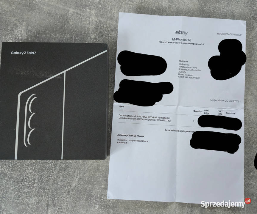 Samsung Galaxy Z Fold7 512GB Blue Shadow NOWY kujawsko-pomorskie Chełmno