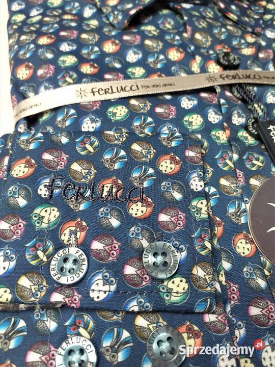 FERLUCCI KOSZULA MĘSKA CALABRIA SLIM FIT C110 Odzież codzienna mazowieckie Warszawa