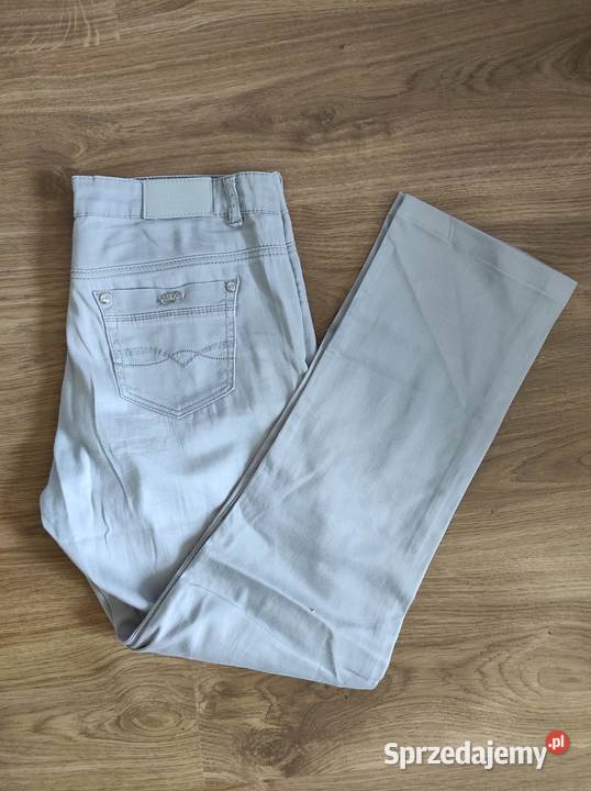 Lekkie spodnie beżowe damskie rozmiar 42 XL Miss Płock sprzedam