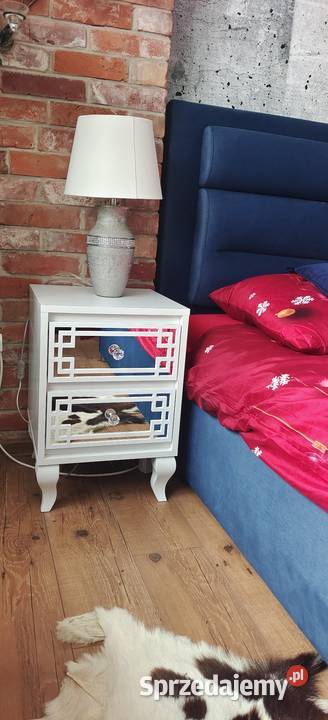 Szafka nocna nakastlikbiała ornament Glamour Nowy Sącz