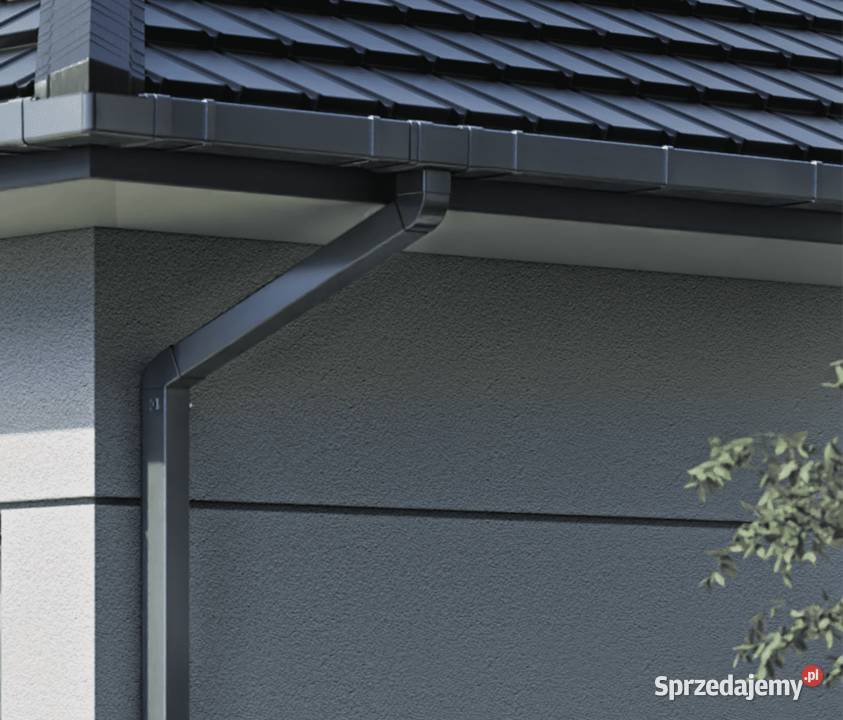 Krop rura spustowa kwadratowa 80x80 PVC dł 1m Hajnówka