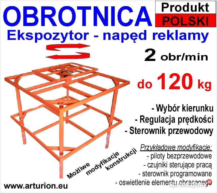 Napęd Reklamy Ekspozytor Obrotnica PANCERNY do Warszawa