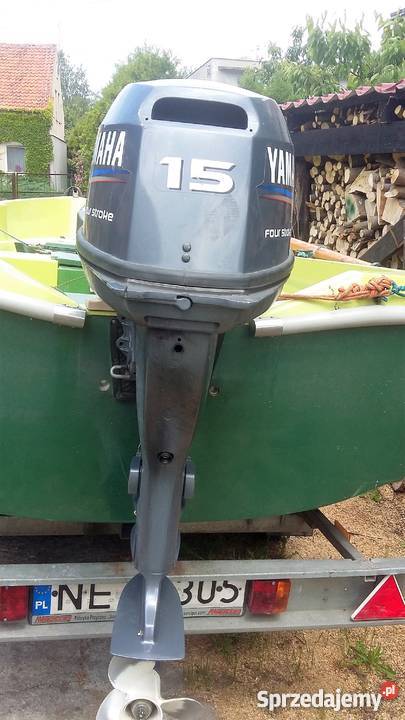 ŁÓDKA MICHAŁ Z SILNIKIEM YAMAHA 15 PRZYCZEPA Elbląg