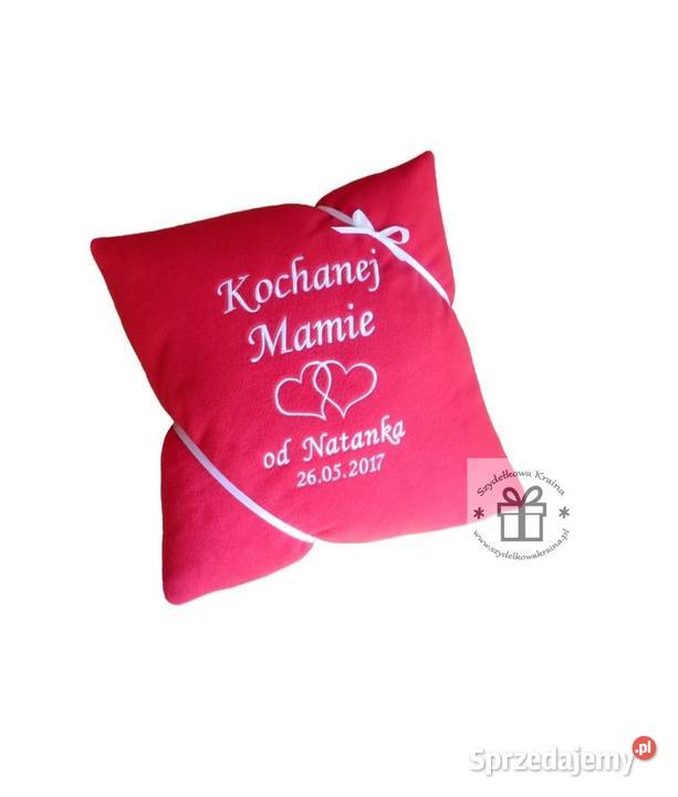 Prezent DZIEŃ MATKI mamy OJCA poduszka z haftem sprzedam