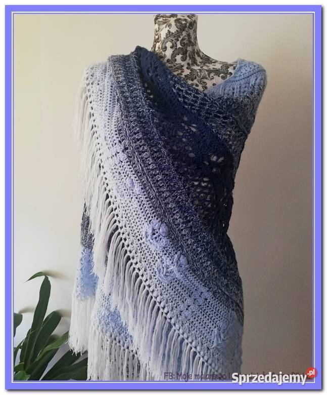 Chusta Ombre rękodzieło na szydełku NOWA Skarżysko-Kamienna