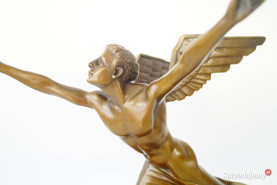 Figura z brązu rzeźba The Aviator Art deco Antyki Gizałki