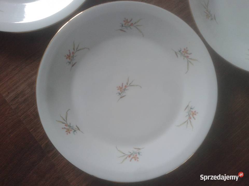 Komplet talerzy Chodzież Made in Poland vintage zachodniopomorskie Będzinko