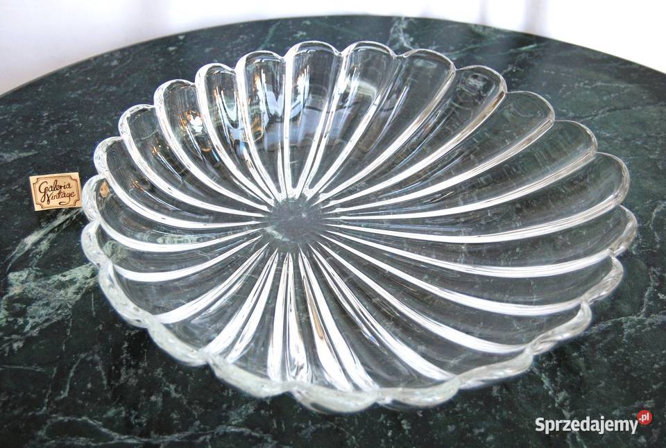 Walther Glas kryształowa patera liść kryształ