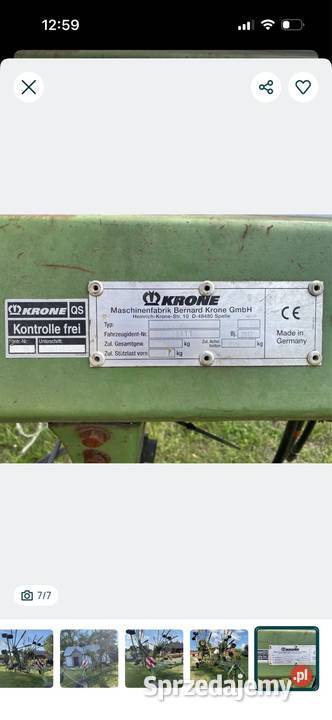 Zgrabiarka Krone Swadro 900 Imielno sprzedam