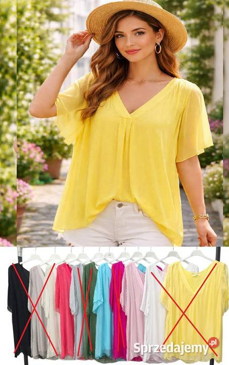 Bluzka elegancka V jedwab UNI SLIM SIZE XXSXS SM mazowieckie Warszawa sprzedam