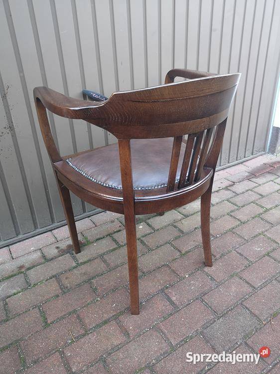 Stary Fotel Krzesło Dębowy Gabinetowy Secesja sprzedam