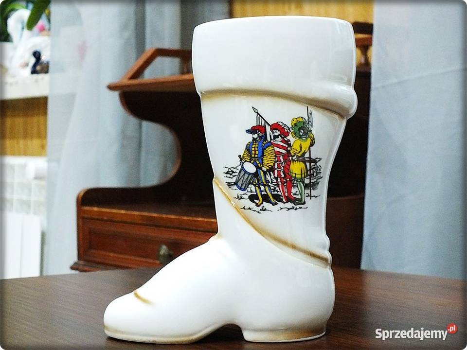 Kufel Bucik But Porcelana Sygnowana GDR lata Żary