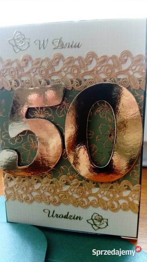 Kartka na 50 Urodziny wykonana ręcznie śląskie Sosnowiec