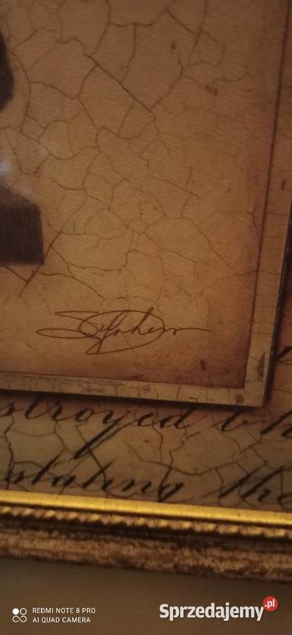 Obraz z koniem Sygnowany Replika pod szkłem Ramy pomorskie Gdańsk